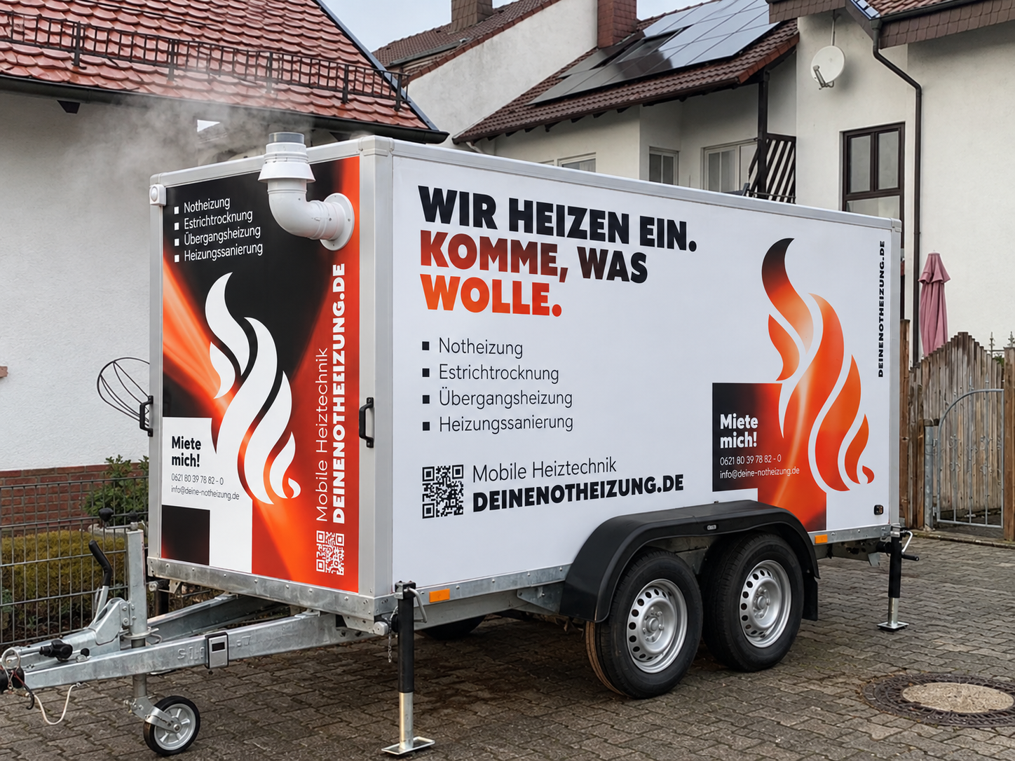 Notheizung als Übergangslösung beim Wärmepumpen-Einbau in Maxdorf
