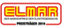 Schwarzes Logo mit rotem Rahmen, gelbem "ELMAR", und weißem Text "DER MARKENPREIS DER ELEKTROBRANCHE PREISTRÄGER 2014".