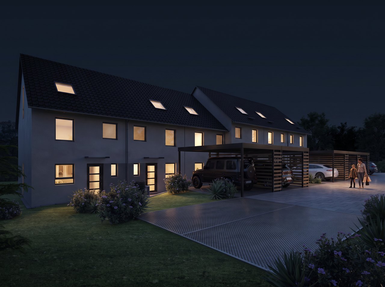 JO.HANS! Neubau Reihenhäuser und Doppelhaus in Günzburg-Nornheim, Außenansicht