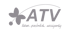 ATV Logo mit Schmetterlings-Symbol und dem Slogan leben persönlich einzigartig auf schwarzem Hintergrund.