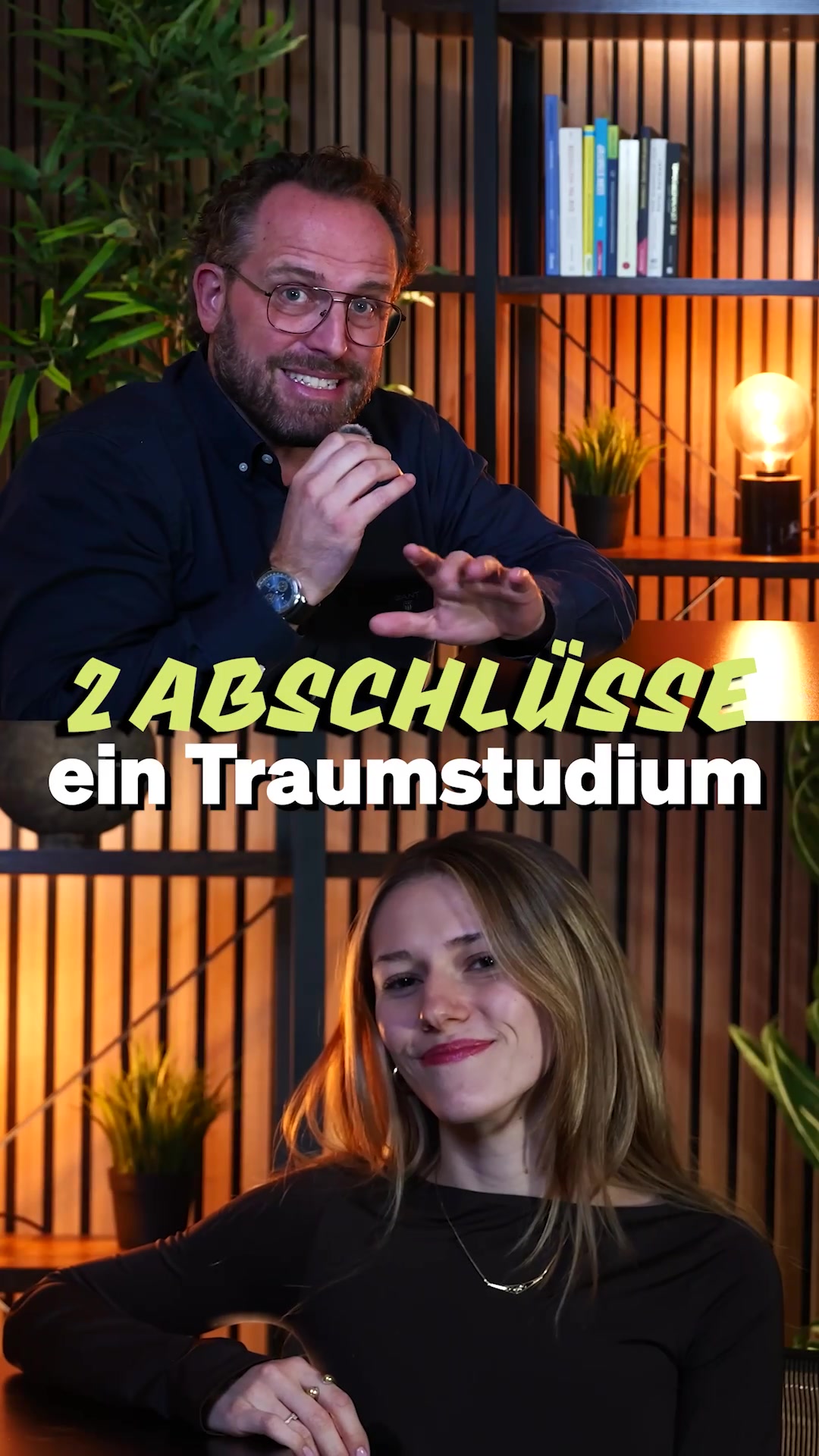 Gestelltes Interview über den deutsch französischen Doppelabschluss der DFH und die Chancen auf dem Arbeitsmarkt