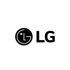 Schwarzes LG-Logo mit stilisiertem Gesicht in einem Kreis neben den Buchstaben „LG“.