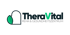 Logo von TheraVital Reha & Gesundheitszentrum mit grünem Blatt und Bogenform.