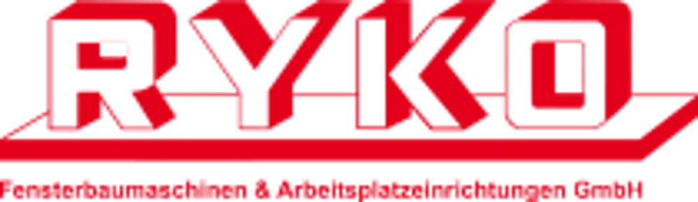 Rotes 3D-Logo mit dem Schriftzug "RYKO", darunter in Weiß "Feuerlöschwesen & Sicherheitseinrichtungen GmbH".