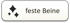 Schaltfläche mit drei funkelnden Sternen und dem Text "feste Beine".