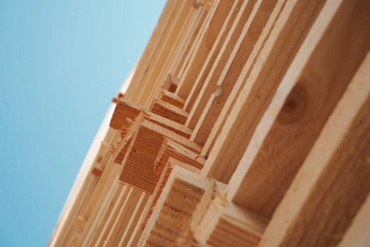 Holzbalken in Nahaufnahme