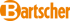 Orangesfarbenes Bartscher-Logo auf dunkelgrünem Hintergrund.