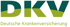 DKV Deutsche Krankenversicherung Logo in den Farben Dunkelgrün und Hellgrün auf weißem Hintergrund.