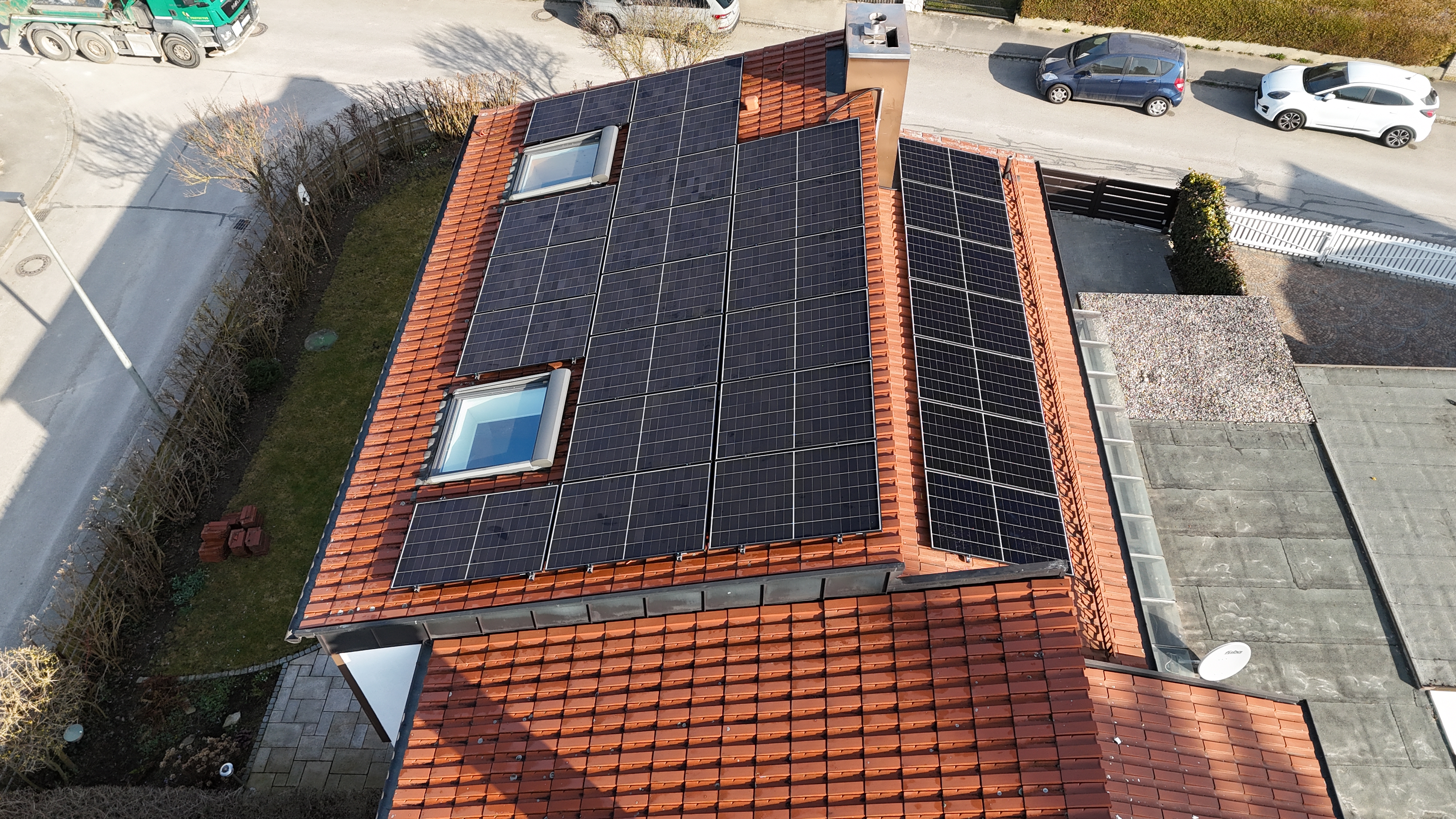 Drohnenaufnahme Solaranlage
