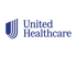 Blue UnitedHealthcare logo on a black background.