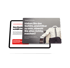 Ein Tablet und ein Flyer zeigen Marketing-Texte; der Flyer fragt: "Haben Sie das Gefühl, unsichtbar zu sein?"