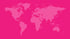 Weltkarte in Pink auf pinkem Hintergrund.