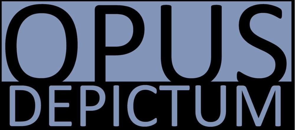 Logo mit dem Text "OPUS DEPICTUM" in Großbuchstaben.