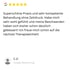 Google-Bewertung mit 5 Sternen: „Superschöne Praxis und sehr kompetente Behandlung ohne Zeitdruck.“