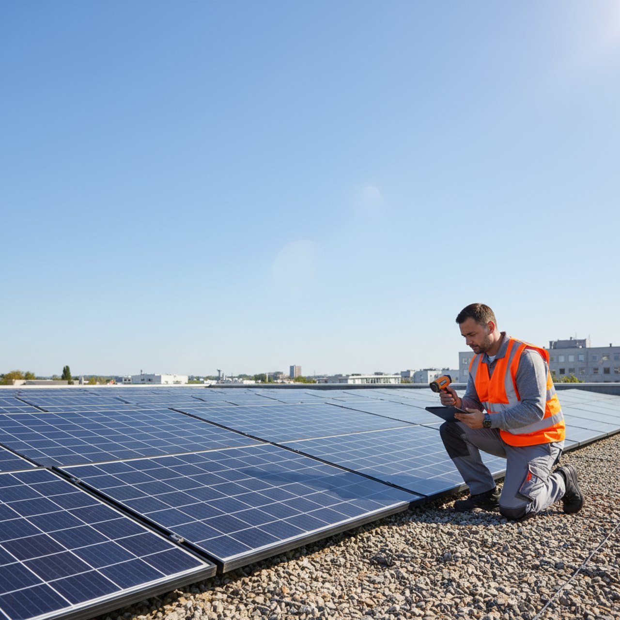 Photovoltaik-Module auf einem modernen Hausdach