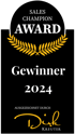 Sales Champion Award: Gewinner 2024, ausgezeichnet durch Dirk Kreuter.