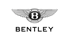 Silbernes Bentley-Logo mit Flügeln und dem Buchstaben B in einem Kreis über dem Wort "BENTLEY".