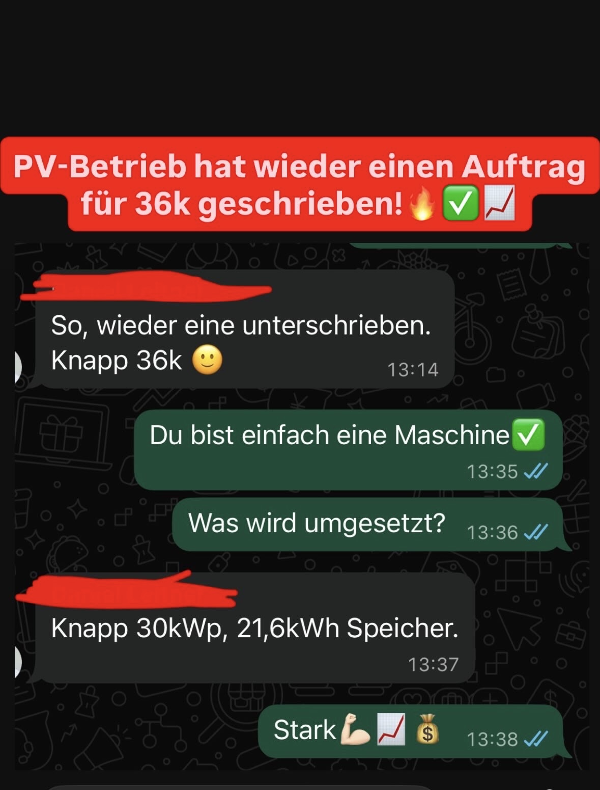 Kundenergebnis Screenshot