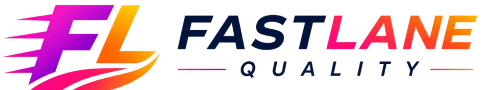 Fastlane Quality logo with gradient "FL" symbol and text "FASTLANE QUALITY," "SMART SOLUTIONS. FAST RESULTS. AUDIT READY."
