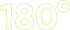 Die Zahl 180 mit Grad-Symbol in neongrüner Outline-Schrift auf schwarzem Hintergrund.