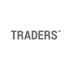 Graue Schrift "TRADERS´" auf dunkelgrünem Hintergrund.