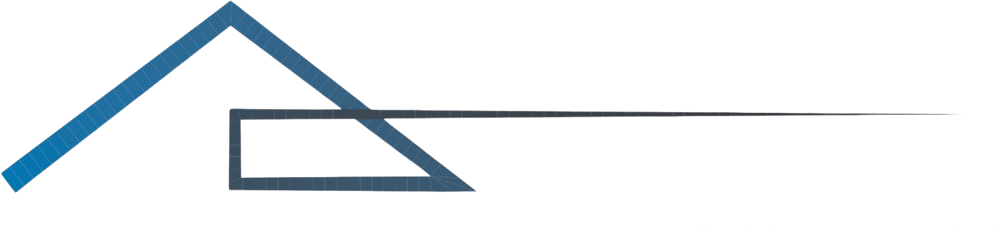 Quartam-Logo mit blauem Dachsymbol