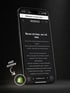 Smartphone zeigt die Website woodfeul.com mit Text "Warum ich baue, was ich baue" und Pfeil zu einem Shopify-Logo.