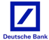 Blaues Logo der Deutschen Bank mit einem schrägen Strich in einem Quadrat und dem Schriftzug „Deutsche Bank“.