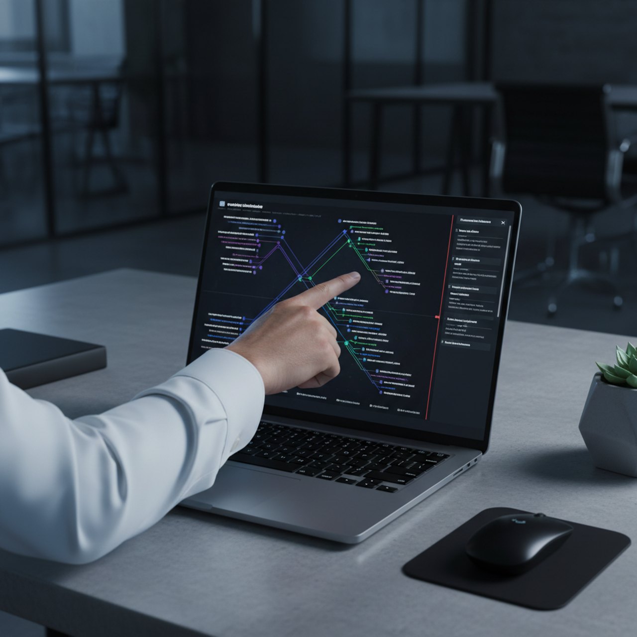 Analyst prüft eine Erkennungsmeldung am Bildschirm