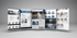 Mehrere Bildschirme zeigen die Website von NORD DRIVESYSTEMS mit Produktübersichten und Teamfotos.