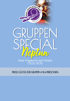 Logo des Rollercoaster Restaurants Dresden, mit Text "GRUPPEN SPECIAL Neptun" und Infos zu Preisen und Angeboten.