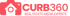 Red camera and house icon with text "CURB360 REAL ESTATE MEDIA EXPERTS".
