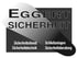 Logo von Eggert Sicherheit mit den Texten Sicherheitsdienst, Sicherheitstechnik, Schließanlagen und Sicherheitsberatung.
