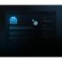 Browserfenster mit einem blauen Roboter-Symbol, Textfeldern und einem Benutzer-Avatar mit Mauszeiger.
