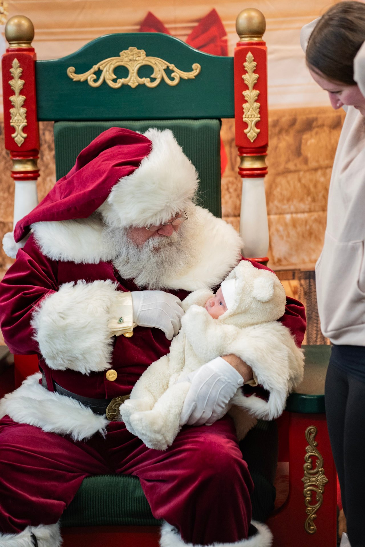 Santa holding a baby