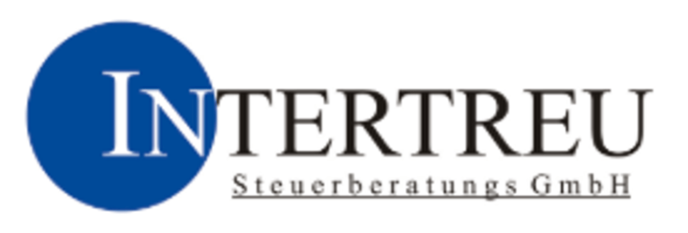 Logo mit blauem Kreis und dem Text "INTERTREU Steuerberatungs GmbH".
