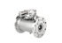 Metallischer Durchflussmesser mit Flanschen an beiden Enden und einem Steuermodul oben.