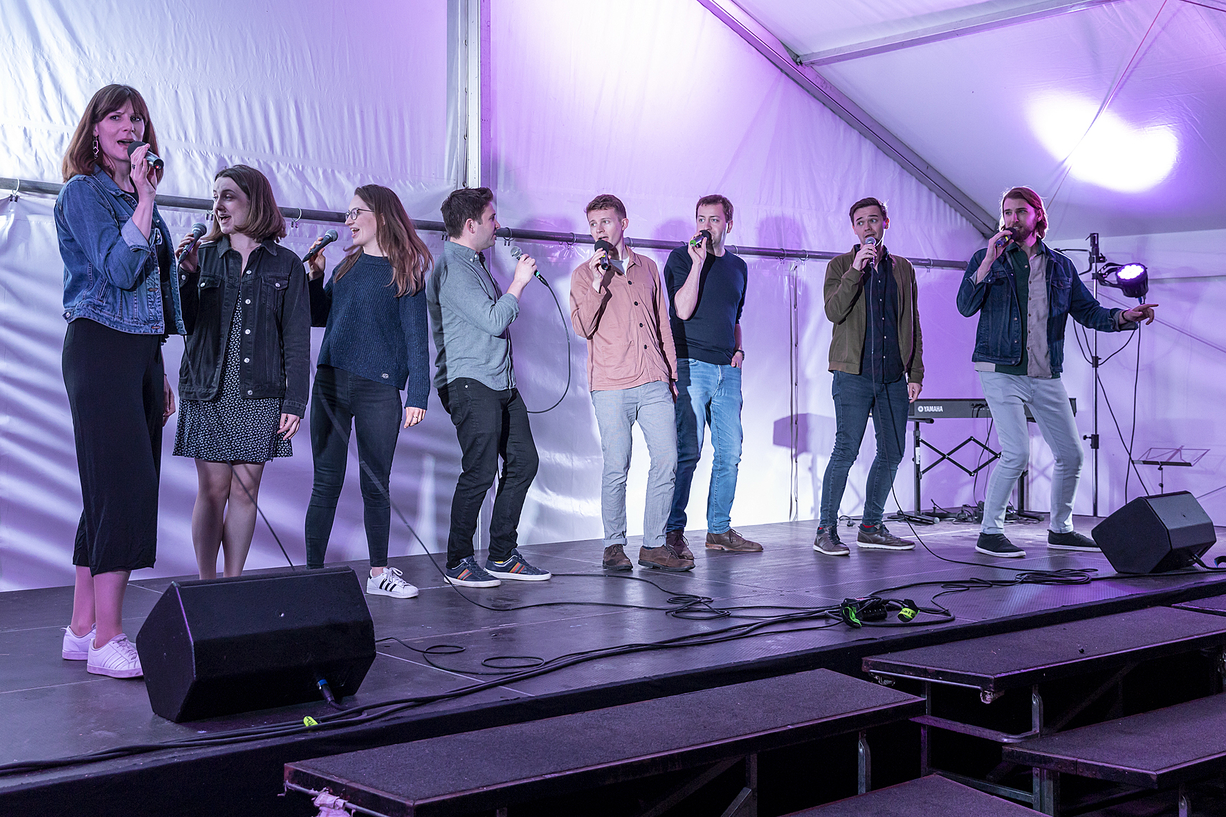 VOCES8 with Paul Smith at the finale of the Long Night of Choirs in the Landhaushof, Voices of Spirit 2022, Graz
