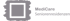 Logo von MediCare Seniorenresidenzen mit einem quadratischen Symbol auf grauem Hintergrund.