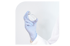Eine Hand im blauen Handschuh hält eine kleine Glasphiole mit klarer Flüssigkeit.
