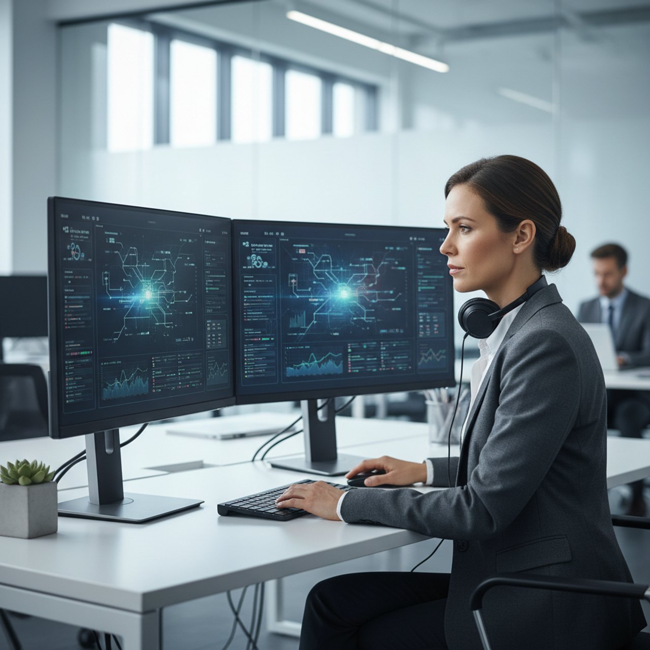 Administratorin bei der Systemüberwachung