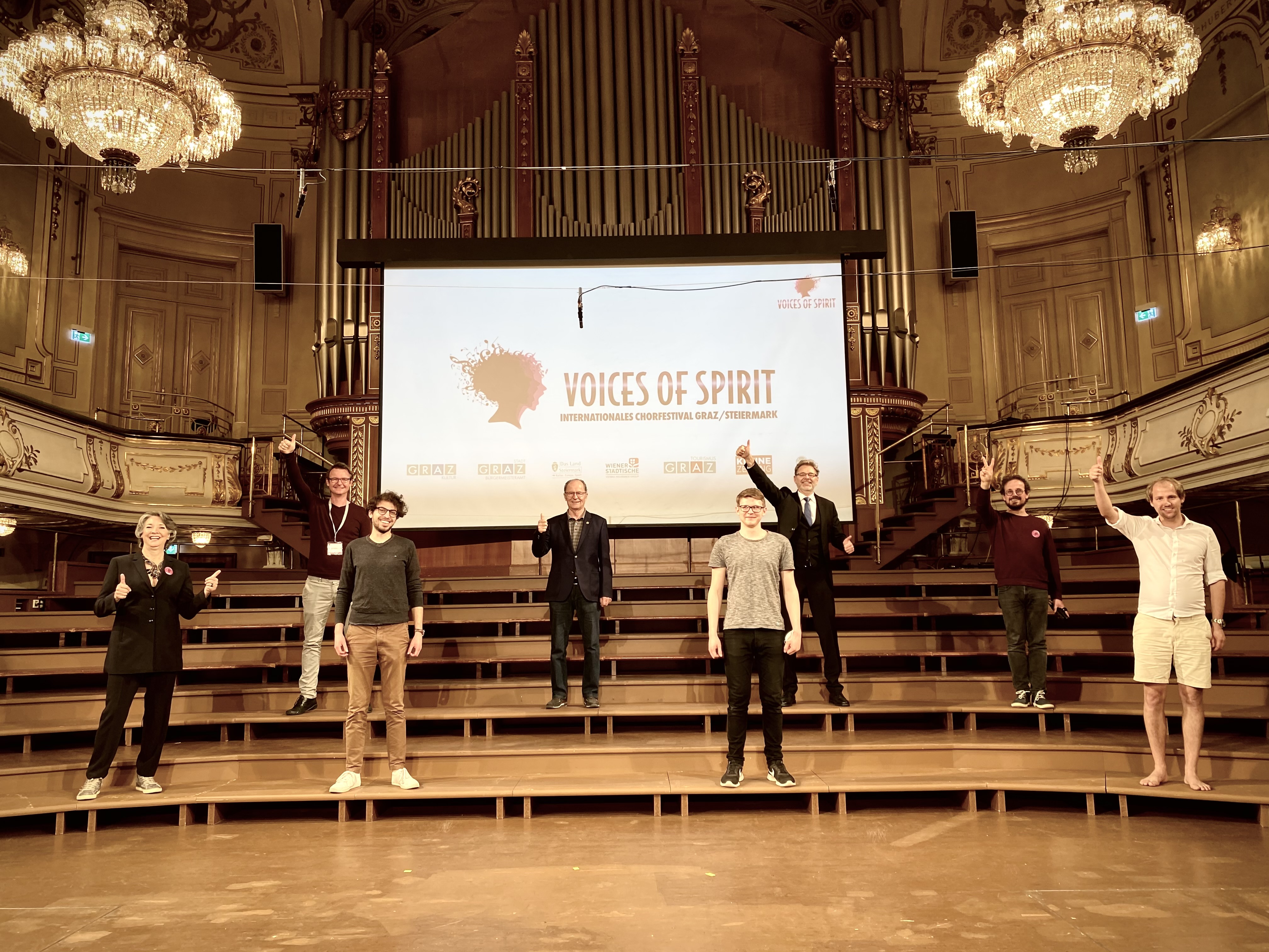 The Voices of Spirit organising team after the 7th International Choral Festival, Voices of Spirit 2021, Graz