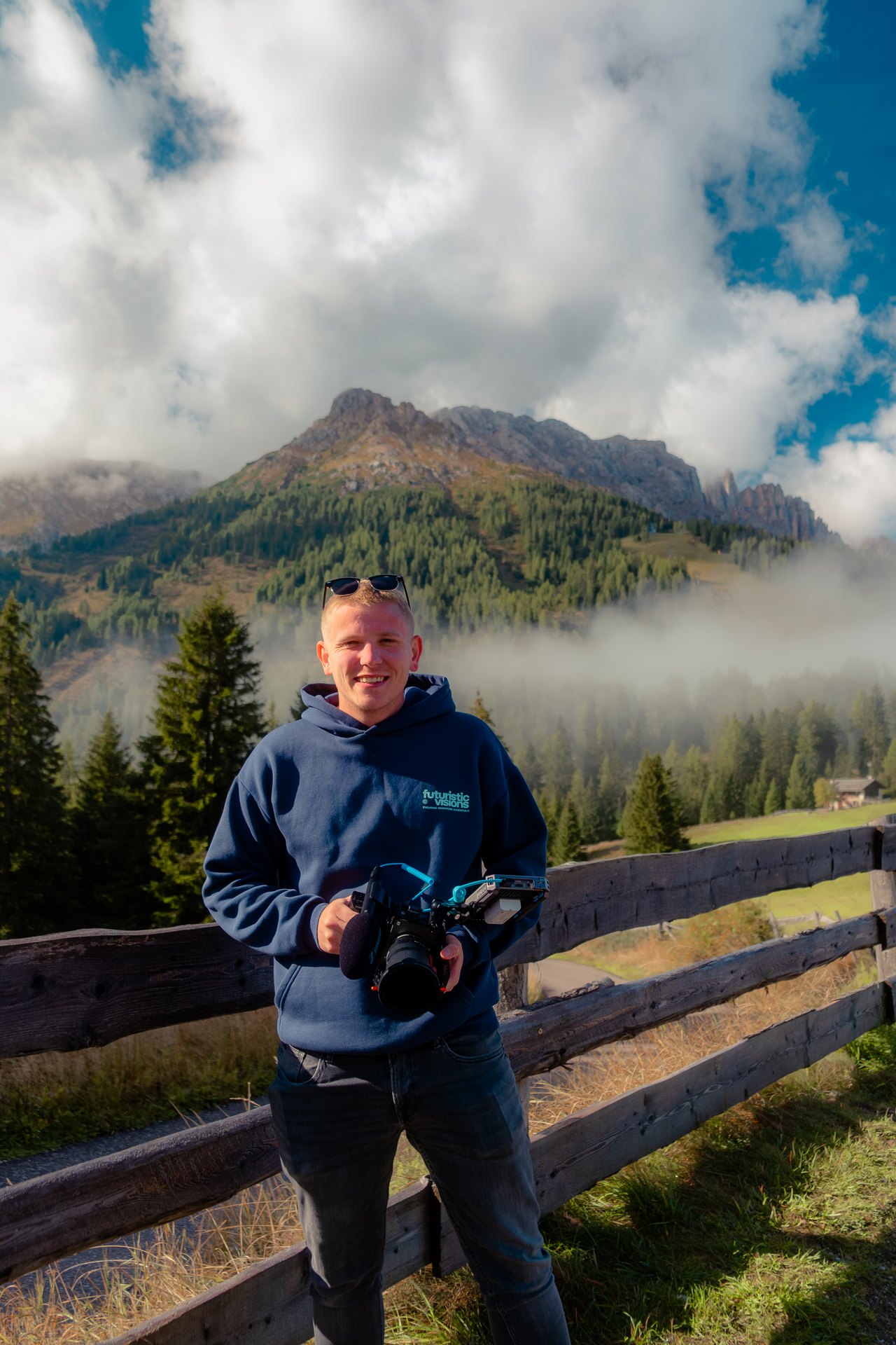 Sebastian Mahr von mahr media beim Videodreh im Burgenland