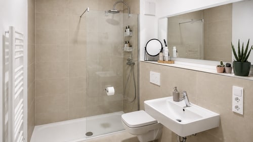 Badezimmer der Ferienwohnung in Offenbach