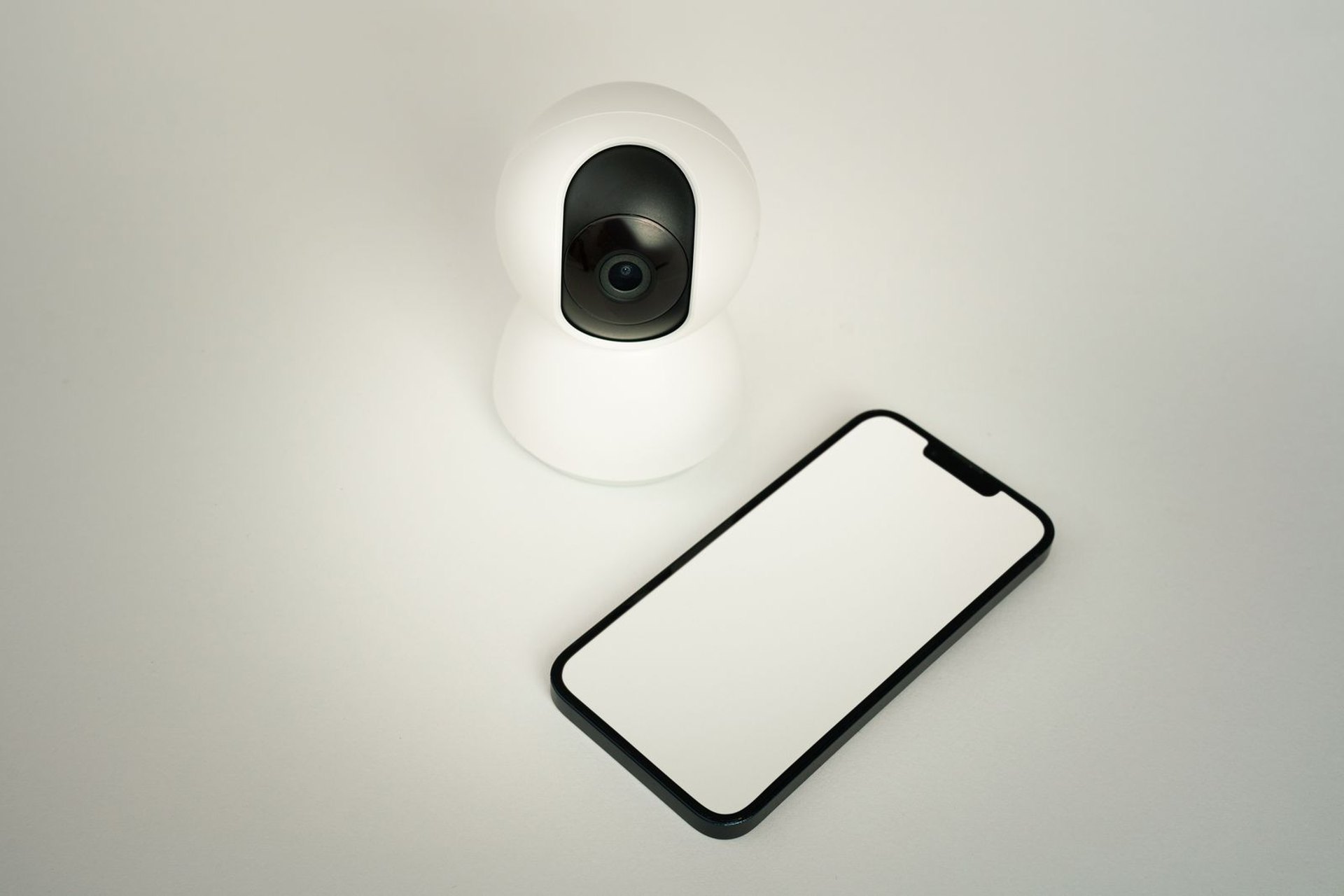 Security camera and phone app used during a customer handover