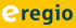 e.regio Logo mit weißem „e“ und dunkelgrünem „regio“ auf gelbem Hintergrund.