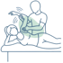 Illustration zur Leistung Krankengymnastik (KG)