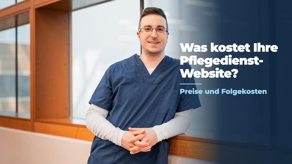Was kostet Ihre Pflegedienst-Website?: Titelgrafik mit Christian Wolfram