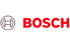 Rotes Bosch-Logo mit grauem Kreis-Symbol auf dunkelgrünem Hintergrund.