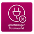 Großflächiger Stromausfall: Steckersymbol mit Kreuz in Kreis - Katastrophenschutz-Software Notfall- und Krisenmanager (NKM®).